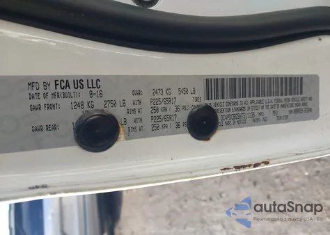 2017 Dodge Journey Sxt from USA, damaged, VIN 3C4PDCBG5HT511135